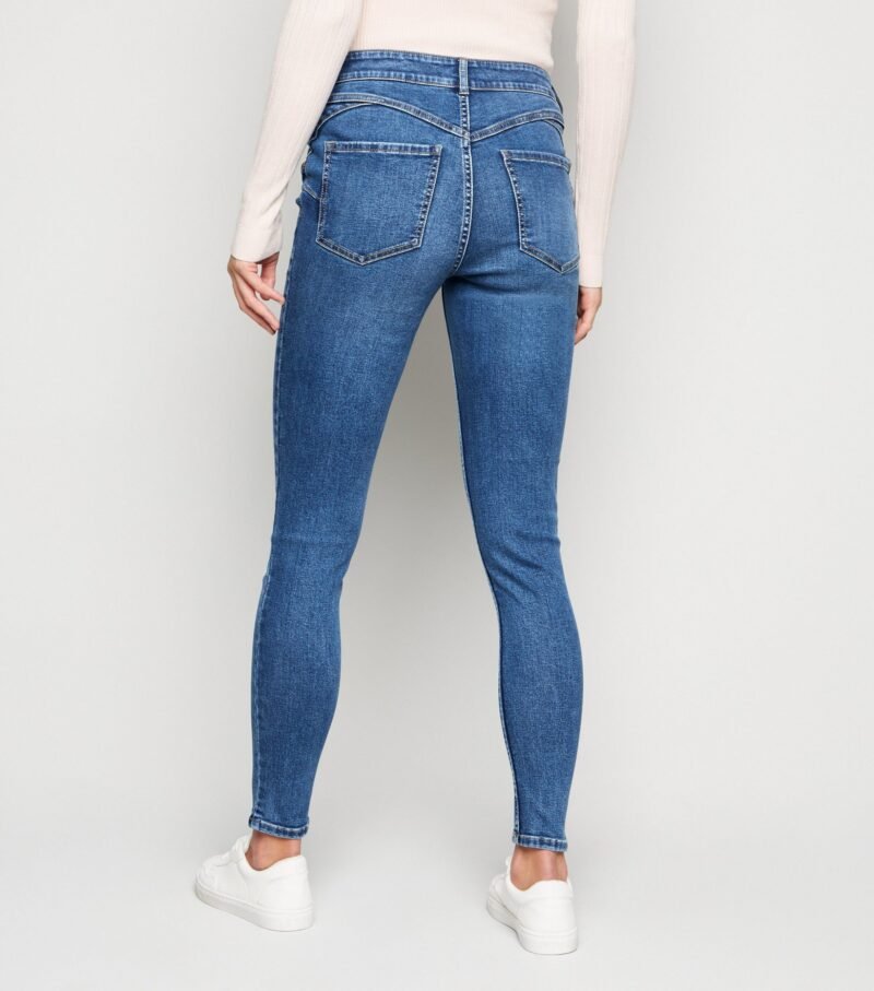 Women's Maternity Blue  Under Bump Jeggings stretch jeans - Image 3