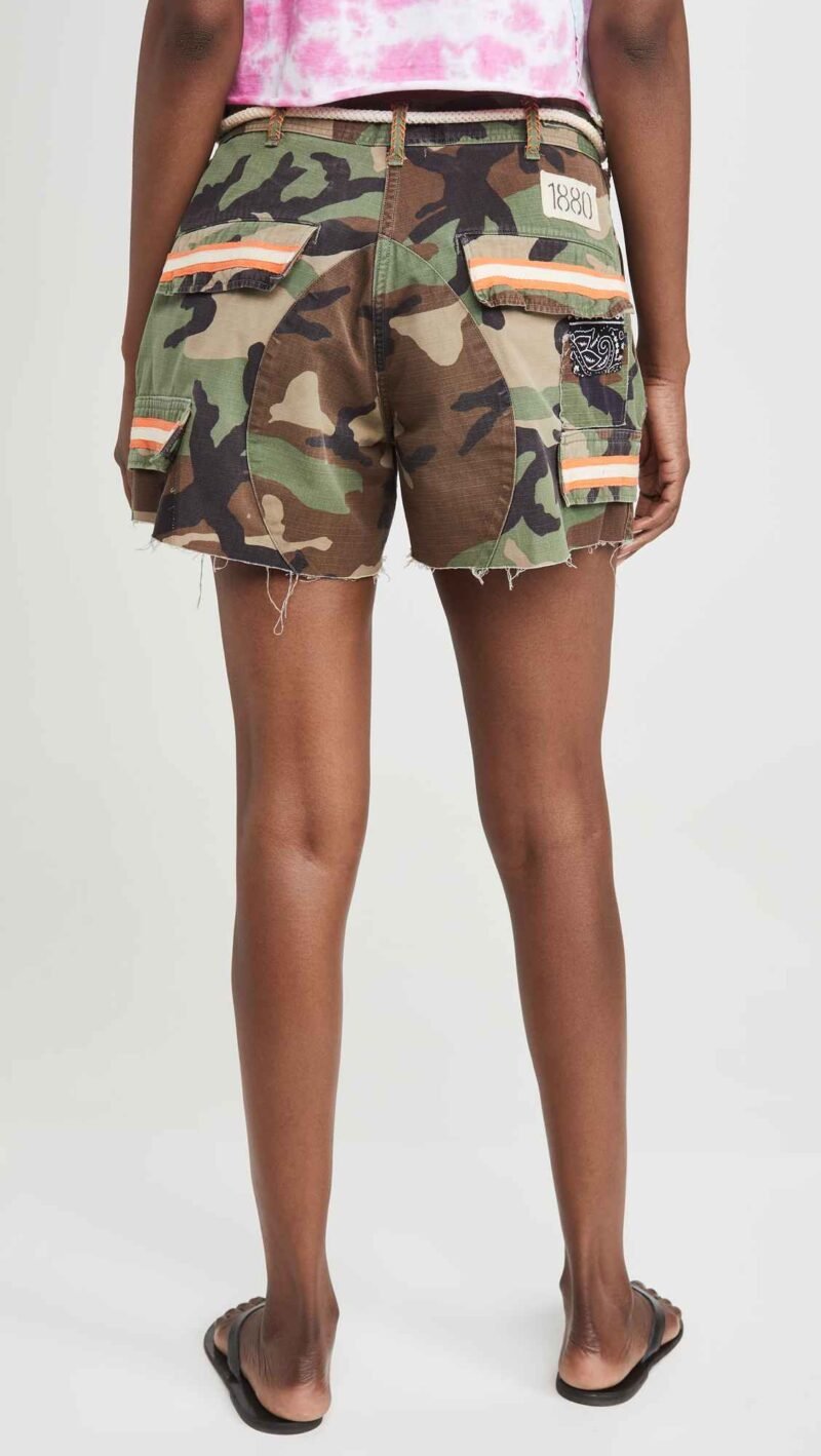 Women's Camo Patchwork Shorts - Image 2