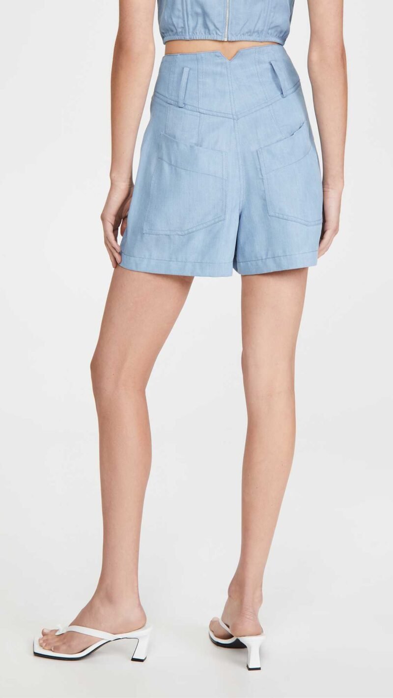 Women's High Waist Jean Shorts - Image 2