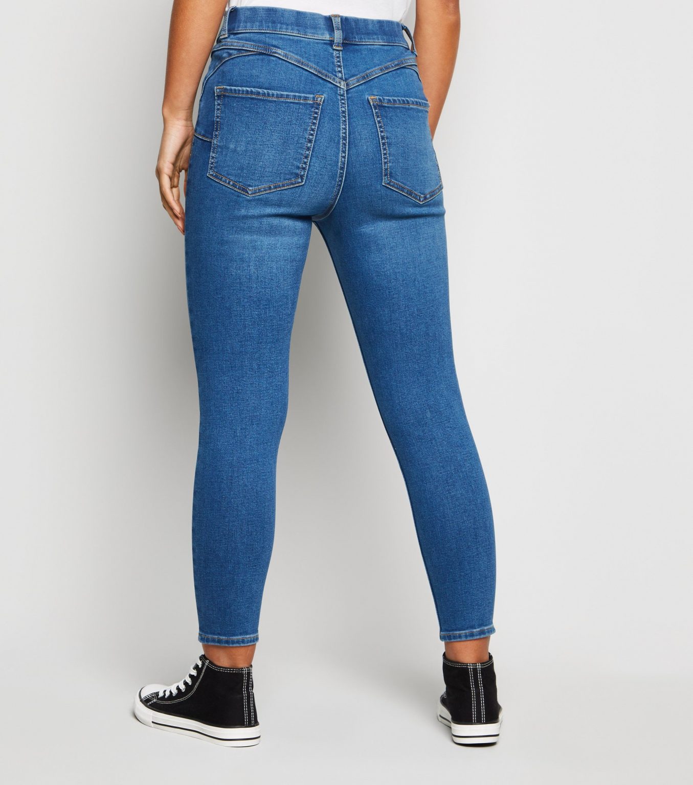 blue tie high waist tori mom jeans