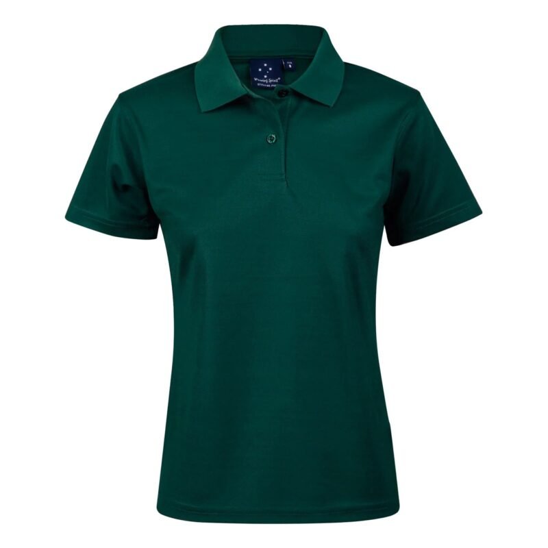 Women's Plain Cool Dry Short Sleeve Polo Shirt - Image 2