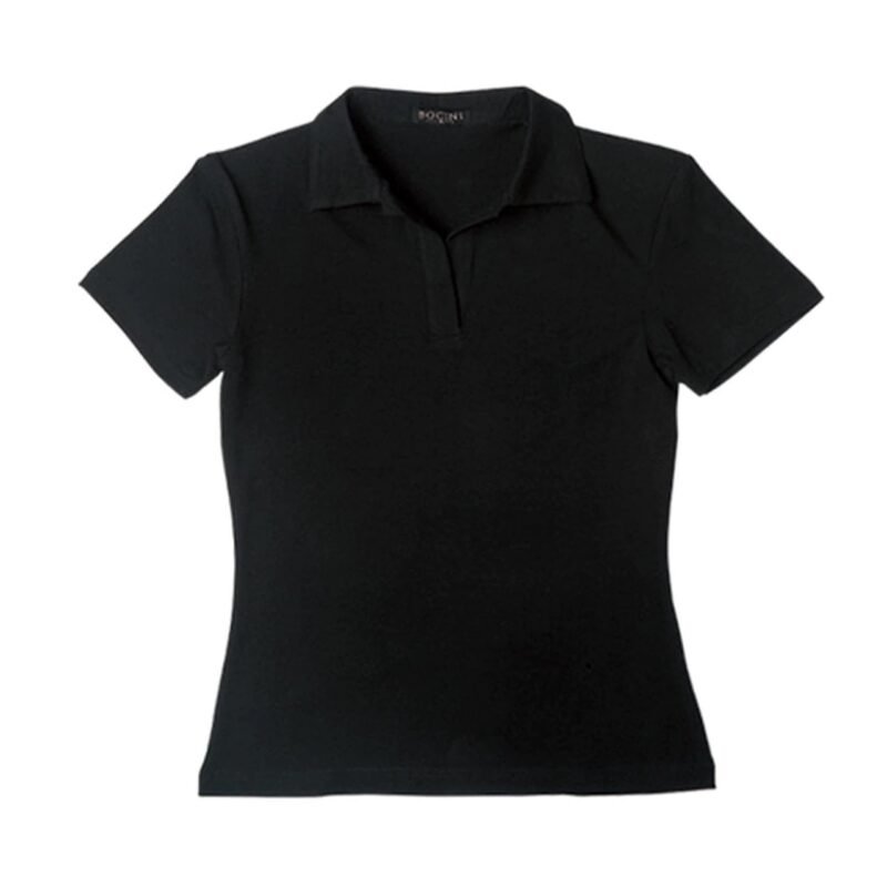 Women's Short Sleeve Polo V Neck - Image 2