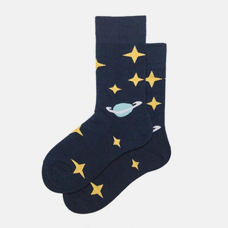 Male Female Trend Starry Sky Tube Cotton Socks - Image 2