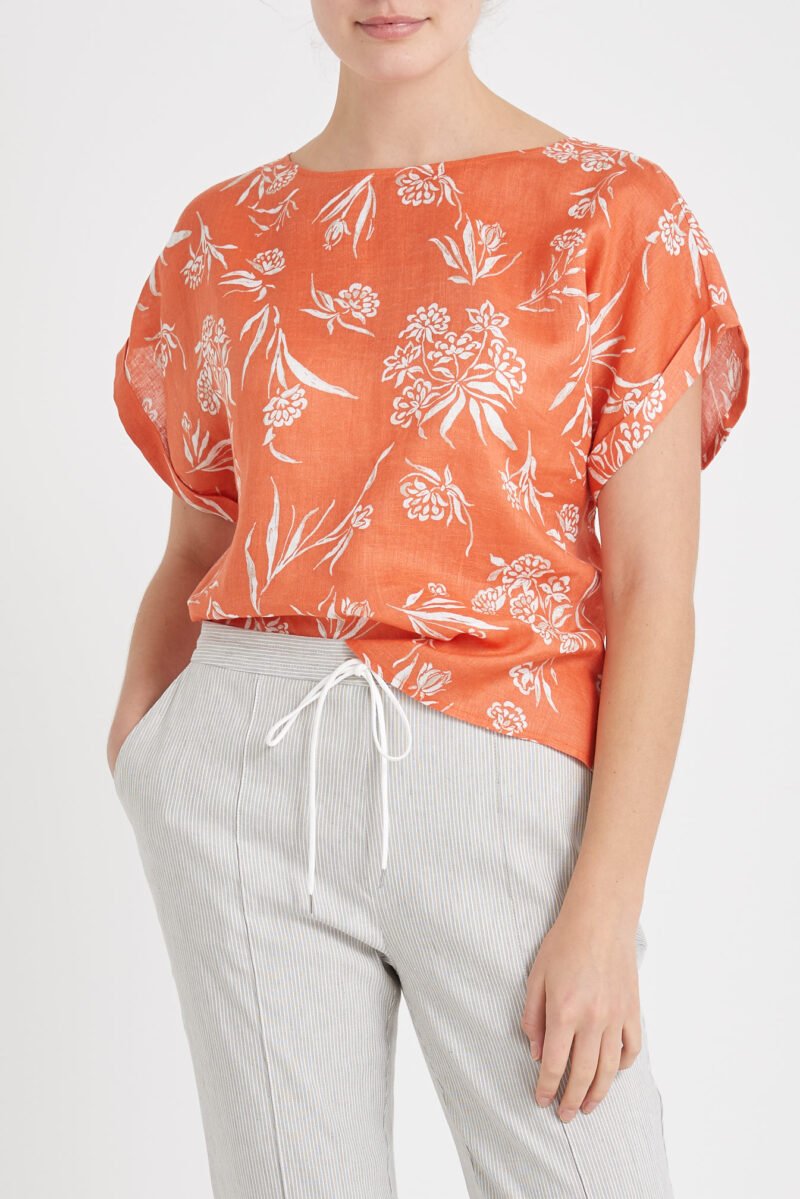 Women's Printed Linen Top - Image 2