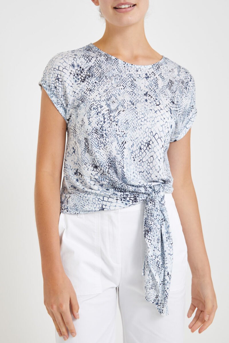 Women's Printed Modal Silk Top - Image 2