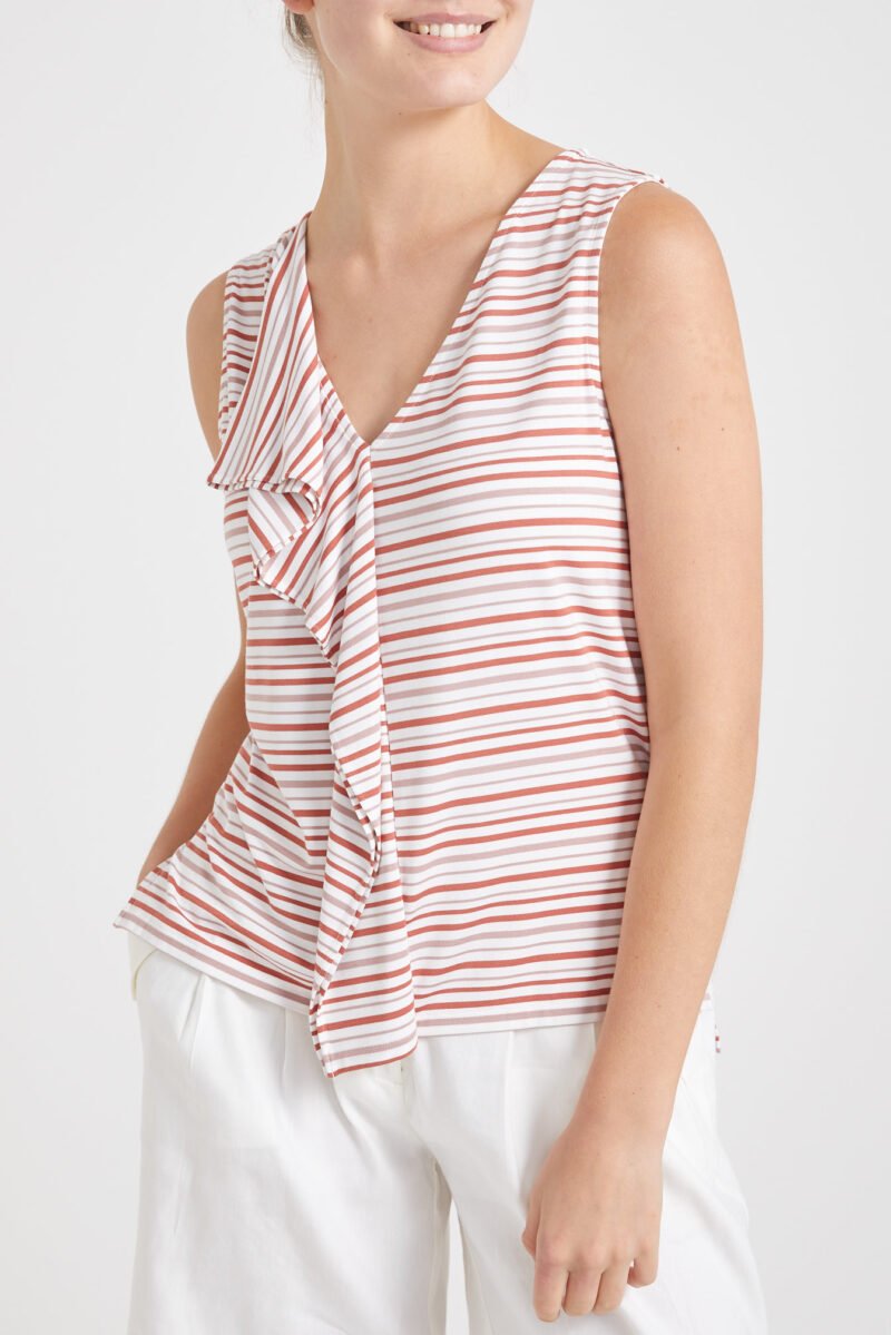 Women's Stripe Vest Top - Image 2