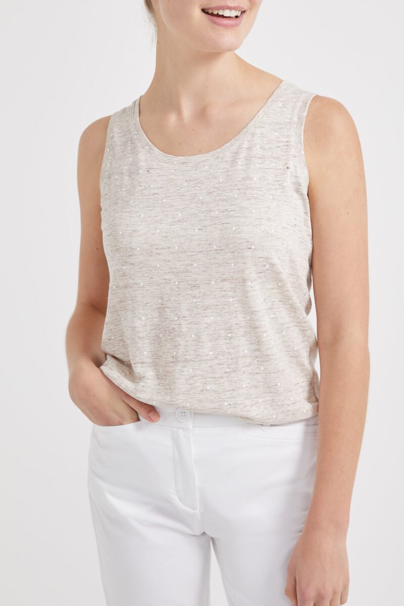 Women's Linen Spot Tank - Image 2