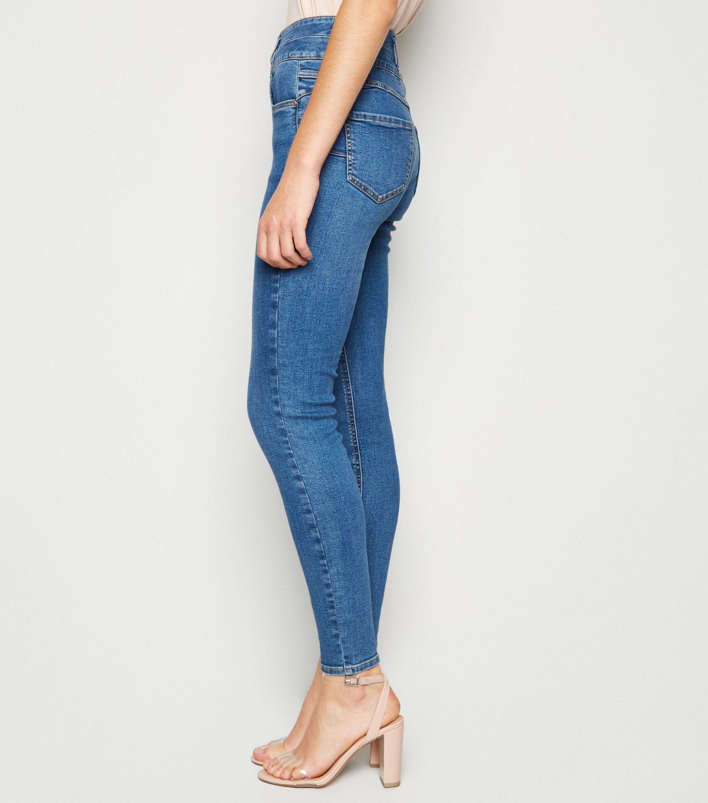 Women's Bright Blue High Waist Skinny blue jean | AA Sourcing LTD