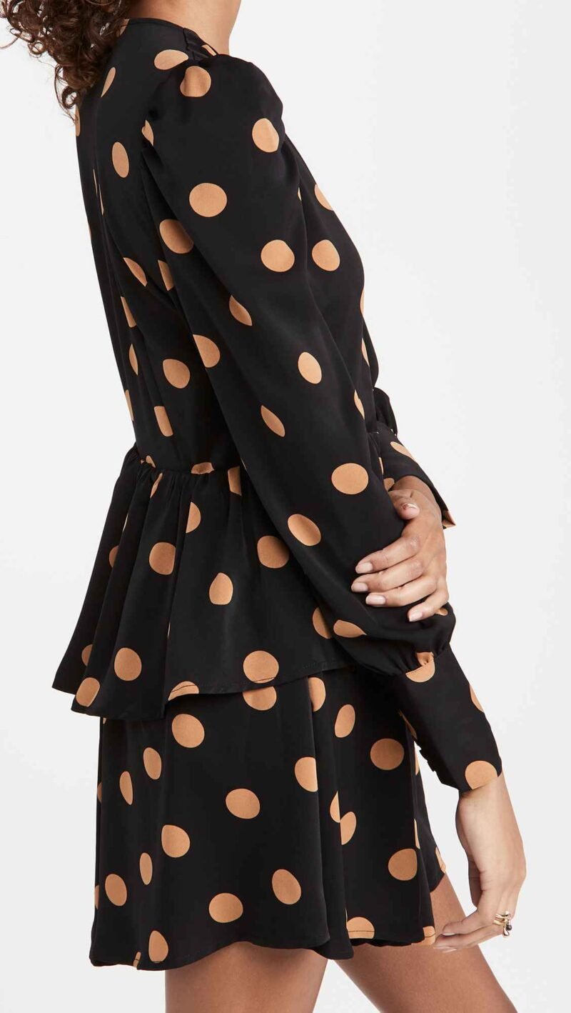 Women's Dot Print Mini Dress - Image 3