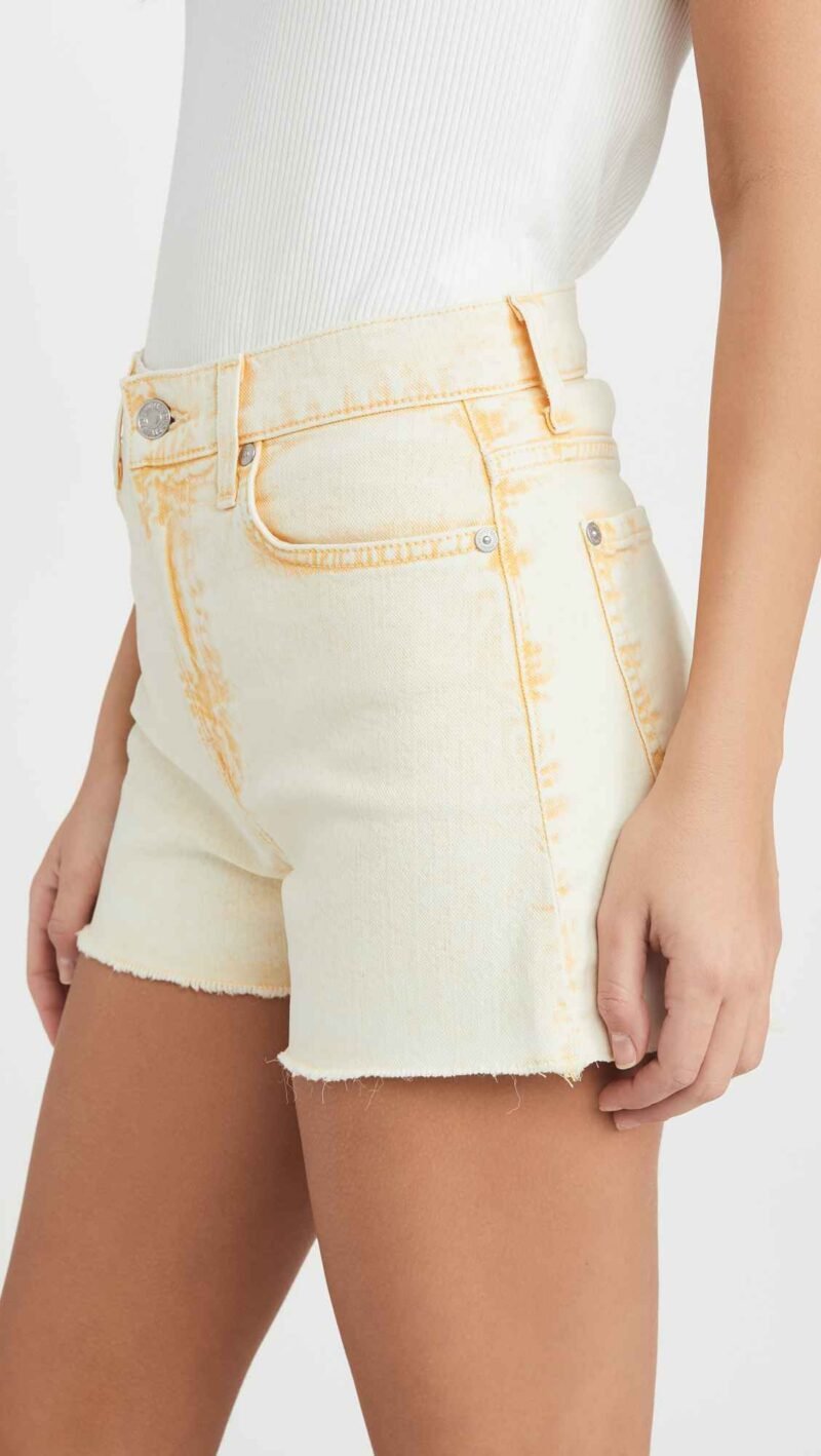 Women's High Waist Shorts with Fray Hem - Image 3