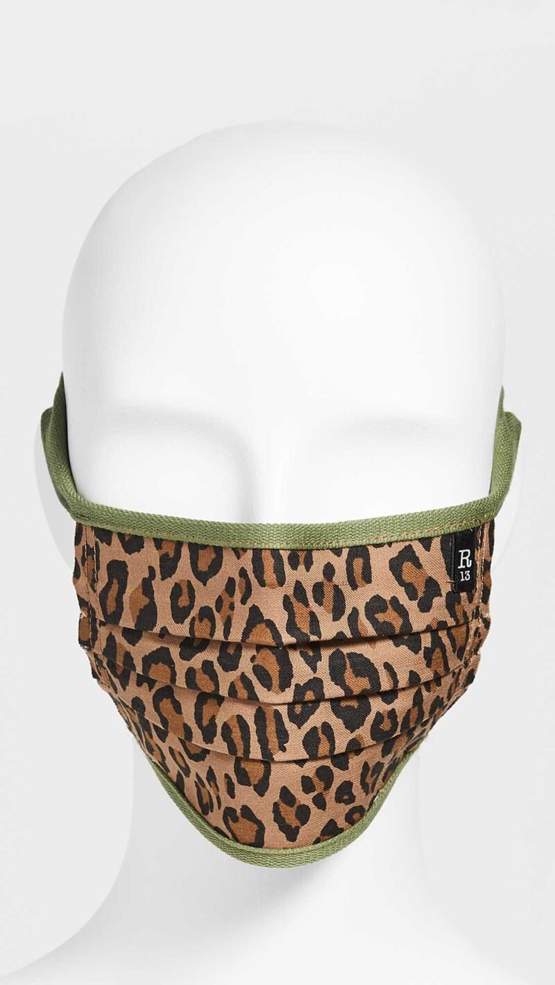 Cotton Leopard Face Mask - Image 3