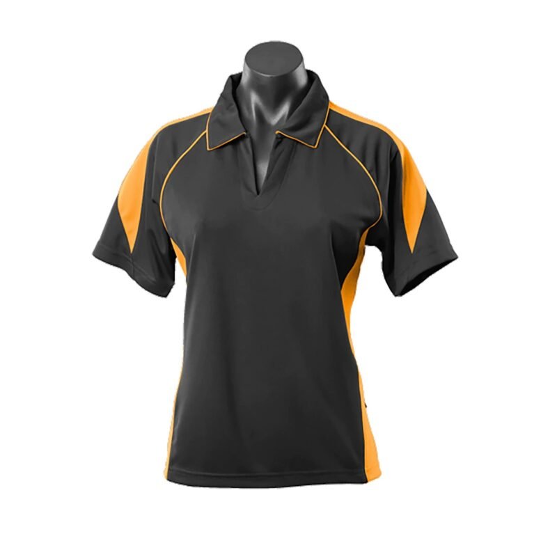 Women's  Contrast Piping & Panel Sport Polo - Image 4