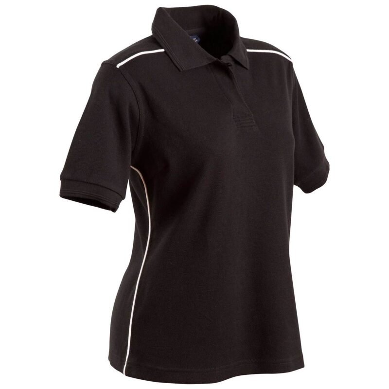 Women's Pure Cotton Short Sleeve Piping Polo - Image 3