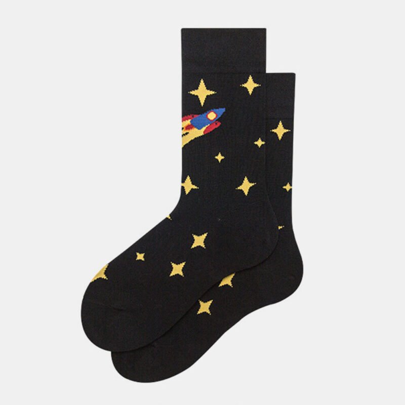 Male Female Trend Starry Sky Tube Cotton Socks - Image 3