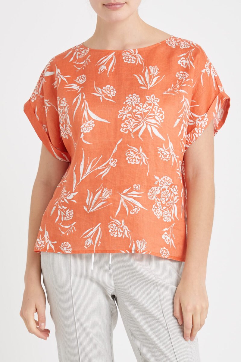 Women's Printed Linen Top - Image 3