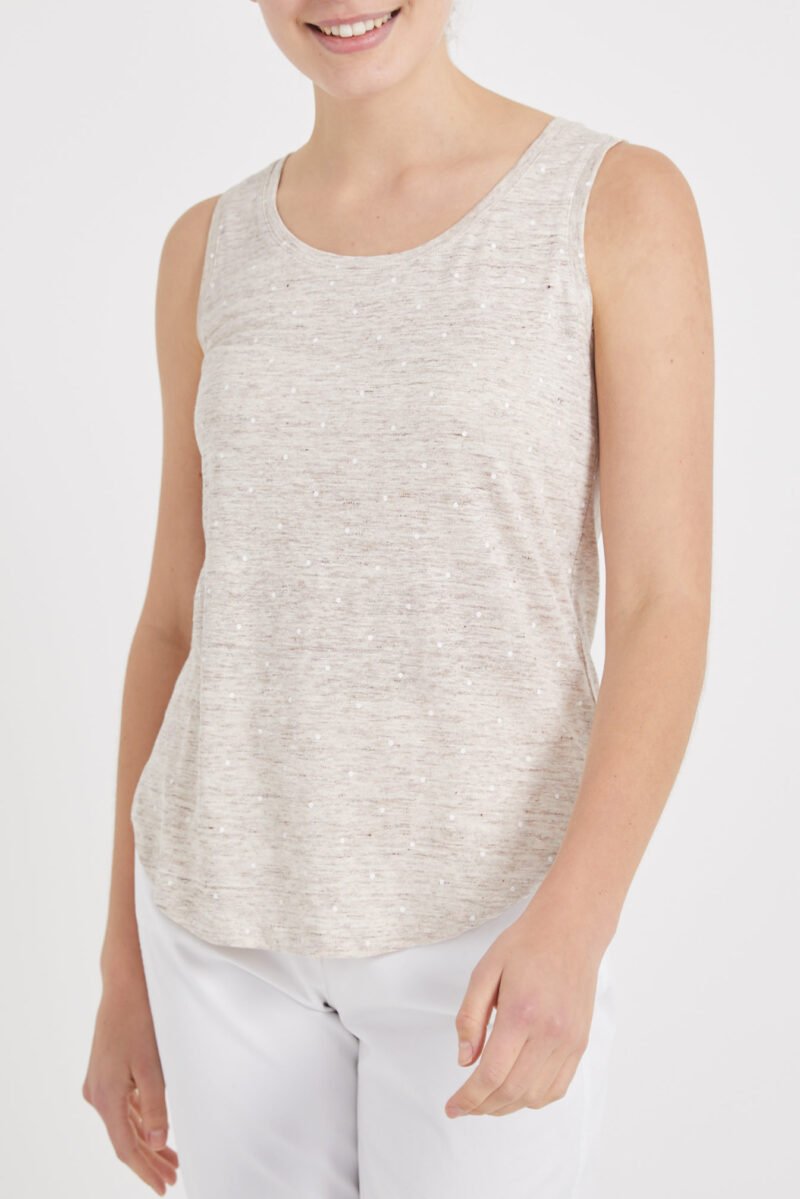 Women's Linen Spot Tank - Image 3