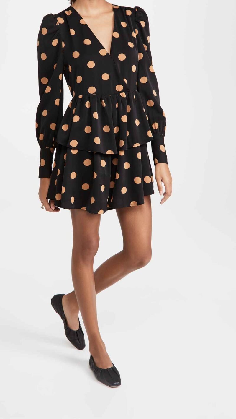 Women's Dot Print Mini Dress - Image 4