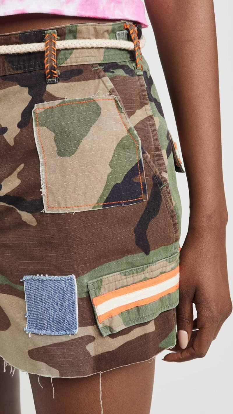 Women's Camo Patchwork Shorts - Image 4