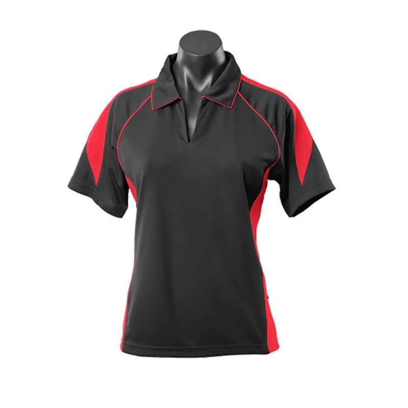 Women's  Contrast Piping & Panel Sport Polo - Image 5