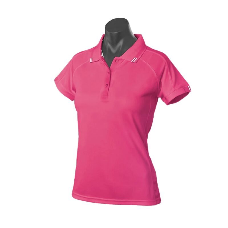 Women's Birds Eye Knit Dry Wear Polo Shirt - Image 2