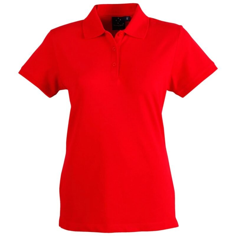 Women's Dry Wear Poly Cotton Pique Knit Polo Shirt - Image 4