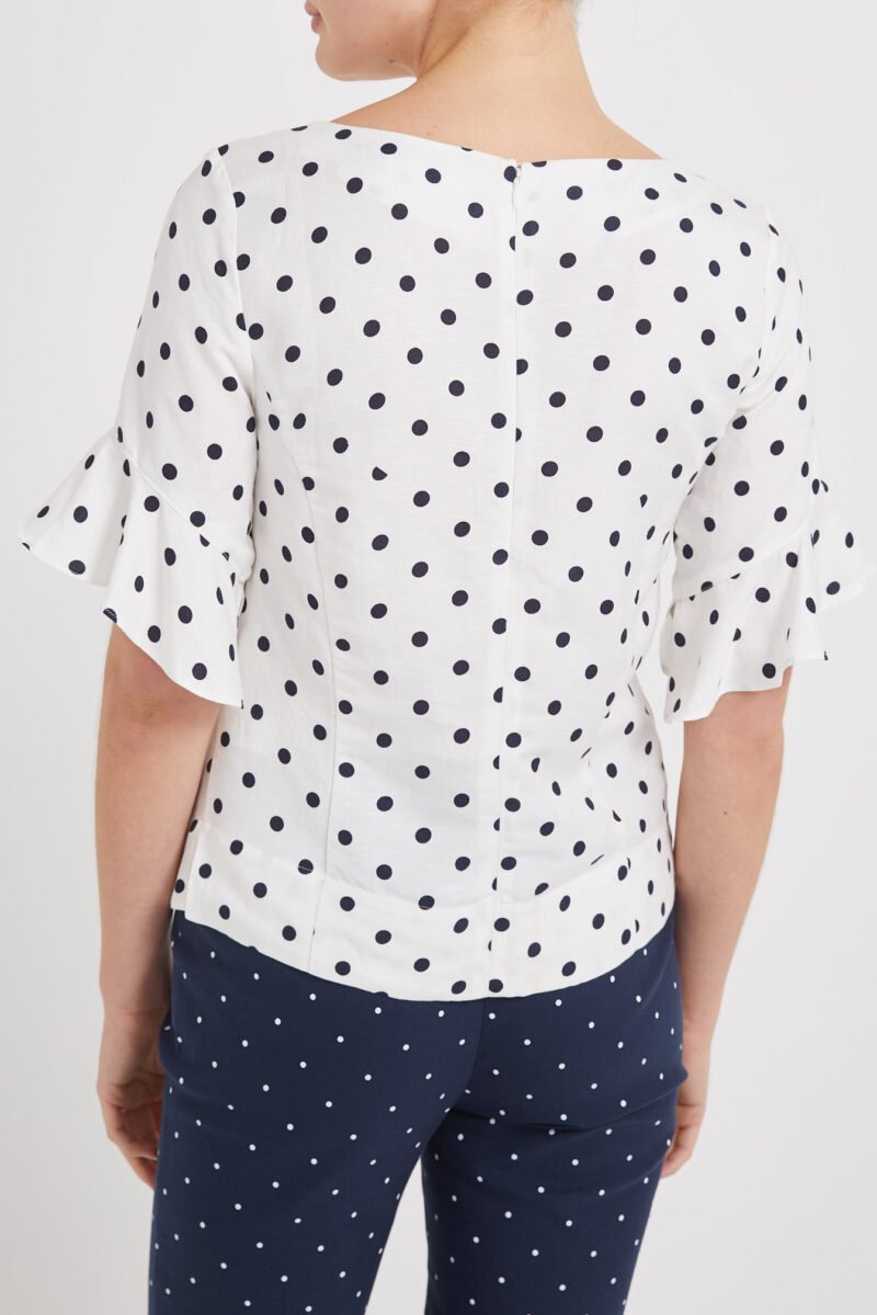 Women's Linen Printed Blend Top - Image 4