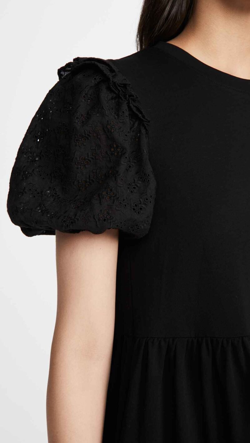 Women's Eyelet Sleeve Ruffled Dress - Image 5