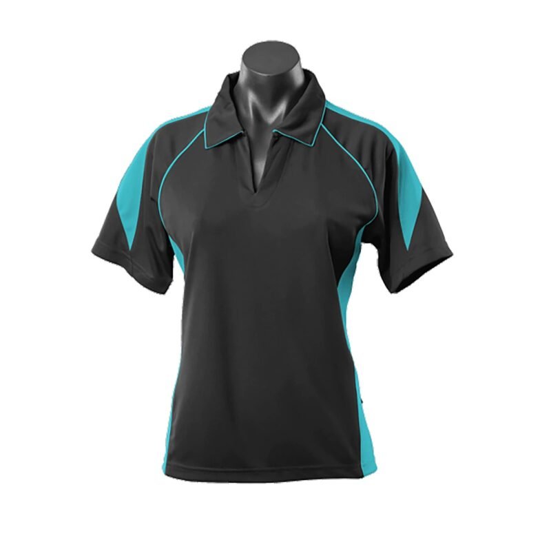 Women's  Contrast Piping & Panel Sport Polo - Image 6