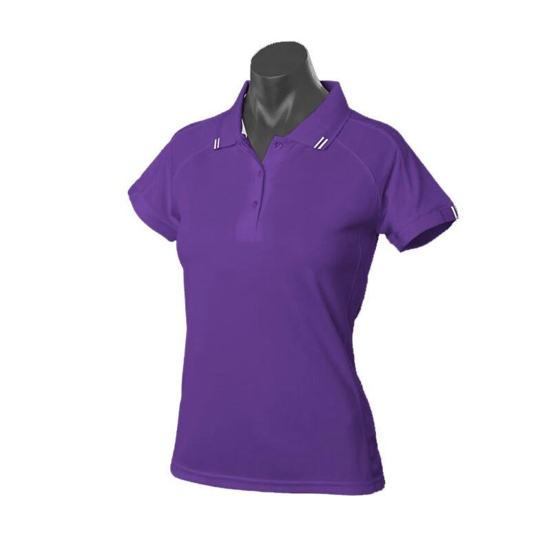 Women's Birds Eye Knit Dry Wear Polo Shirt - Image 3