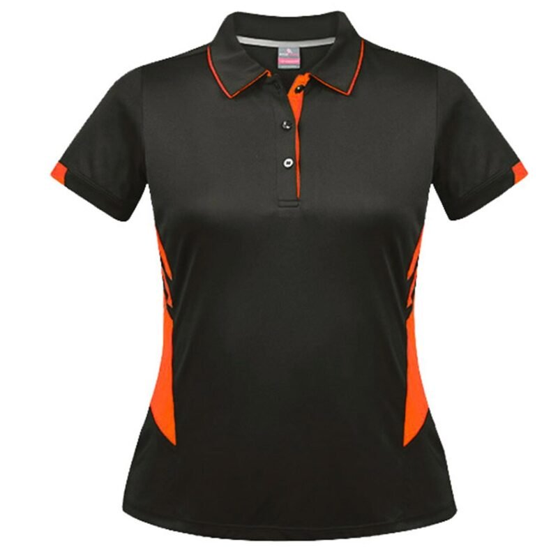 Women's Plain Contrast Sports Polo Shirt - Image 5