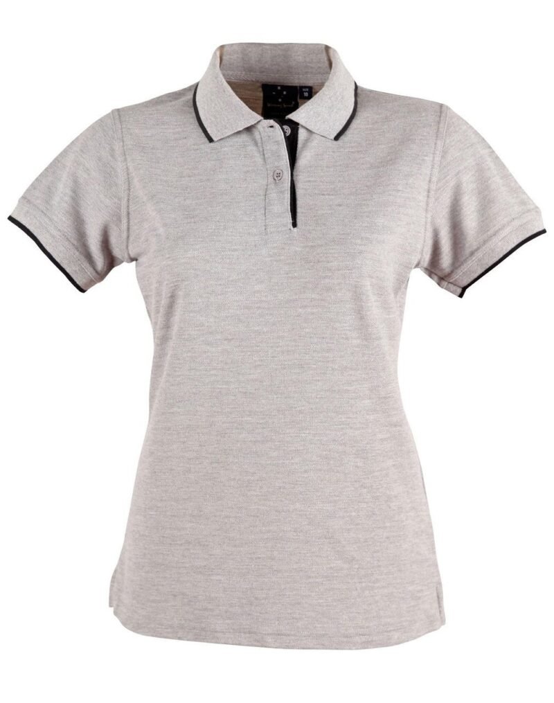 Women's Polo Shirts Contrast Pique - Image 5