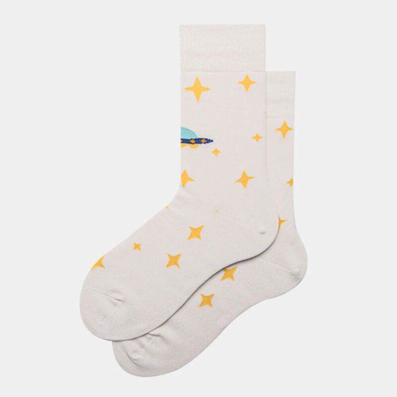 Male Female Trend Starry Sky Tube Cotton Socks - Image 5