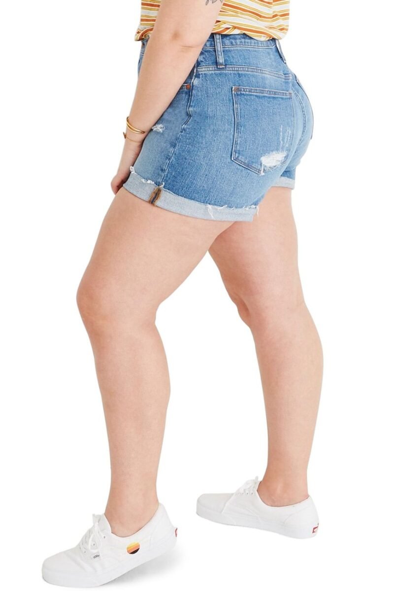 Women's High Waist Cutoff Denim Shorts - Image 6