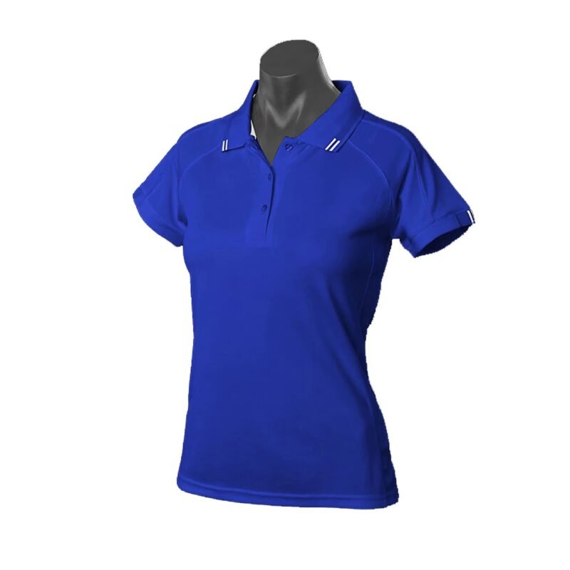 Women's Birds Eye Knit Dry Wear Polo Shirt - Image 4