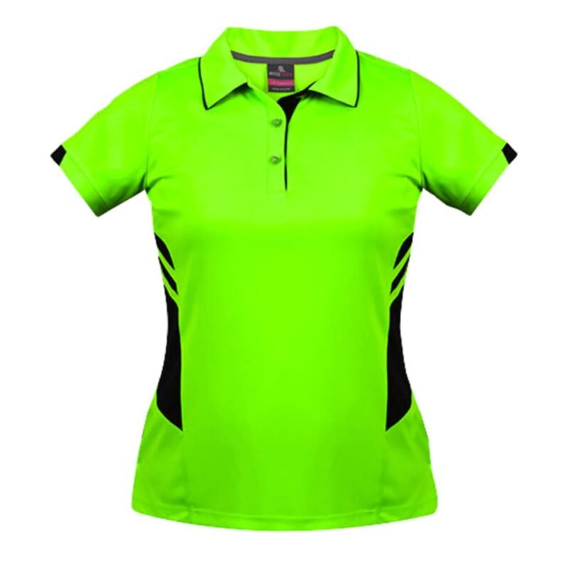 Women's Plain Contrast Sports Polo Shirt - Image 6