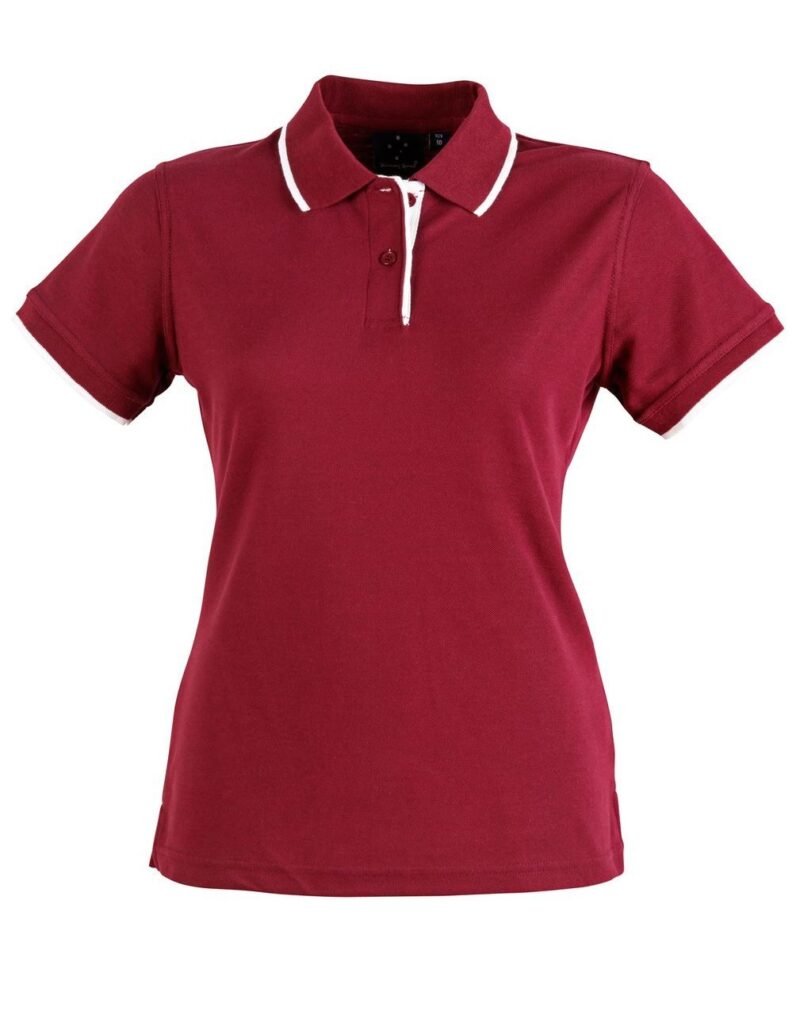 Women's Polo Shirts Contrast Pique - Image 6