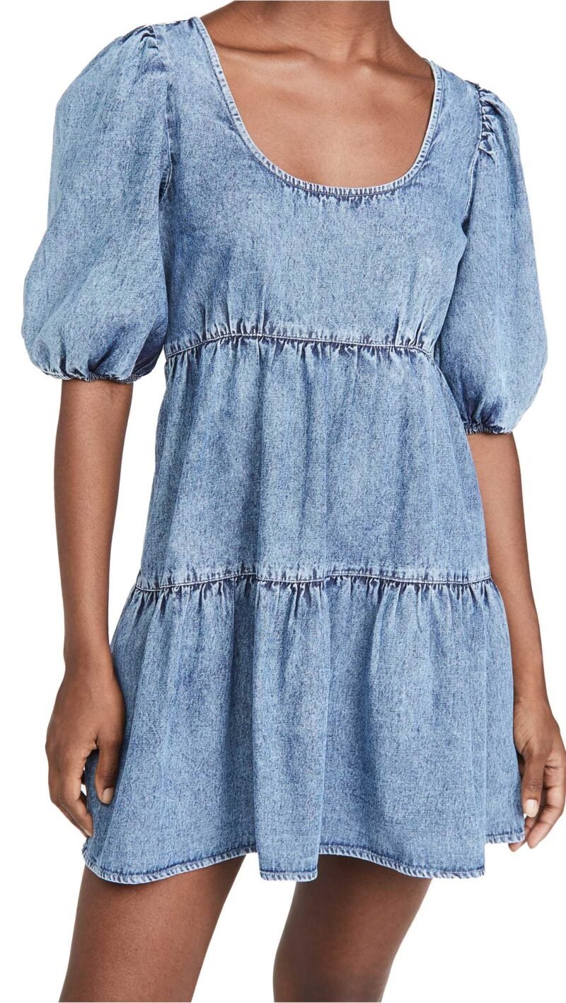 Women's Denim Baby doll Dress - Image 6