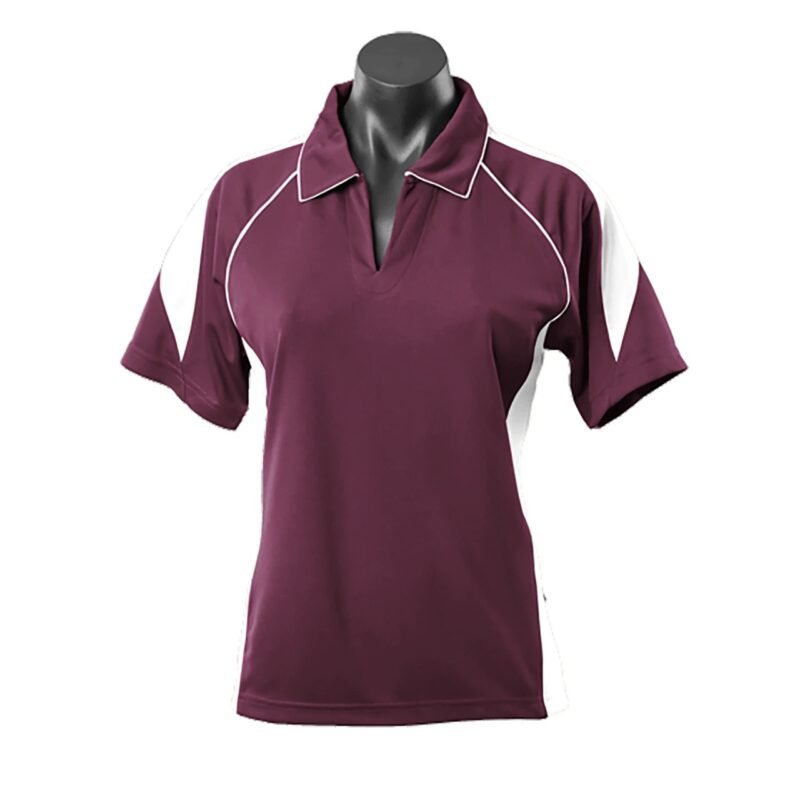 Women's Contrast Piping & Panel Polo - Image 2