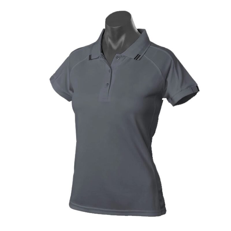 Women's Birds Eye Knit Dry Wear Polo Shirt - Image 6