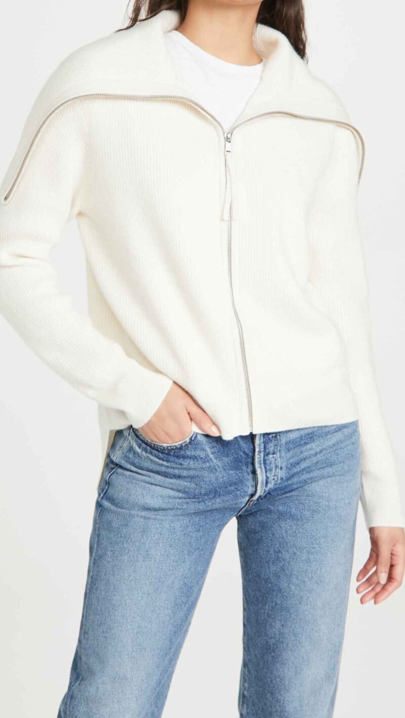 Women's Cashmere Zip Turtleneck - Image 2