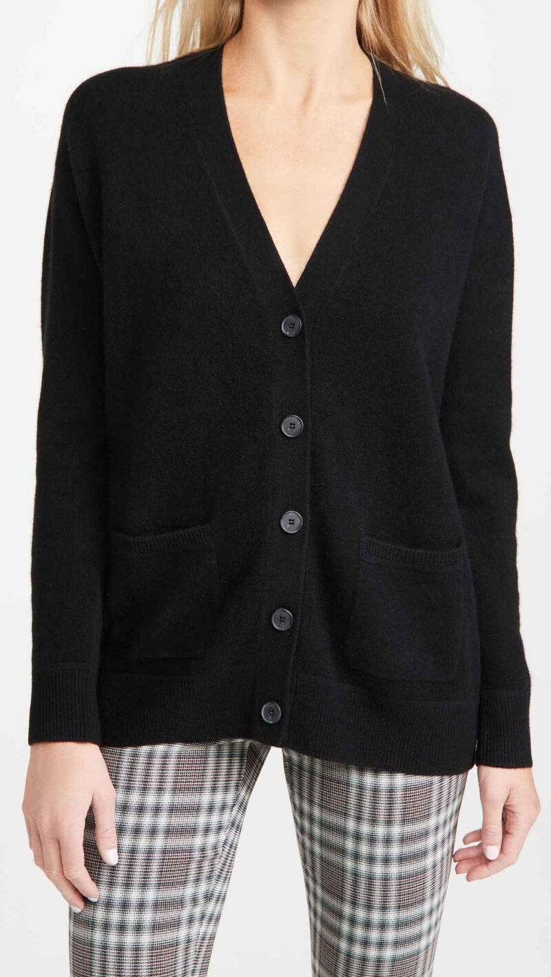 Women's Drop Shoulder Cashmere Cardigan - Image 2