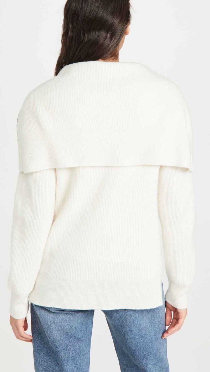 Women's Cashmere Zip Turtleneck - Image 3