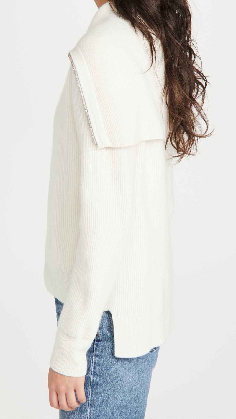 Women's Cashmere Zip Turtleneck - Image 4