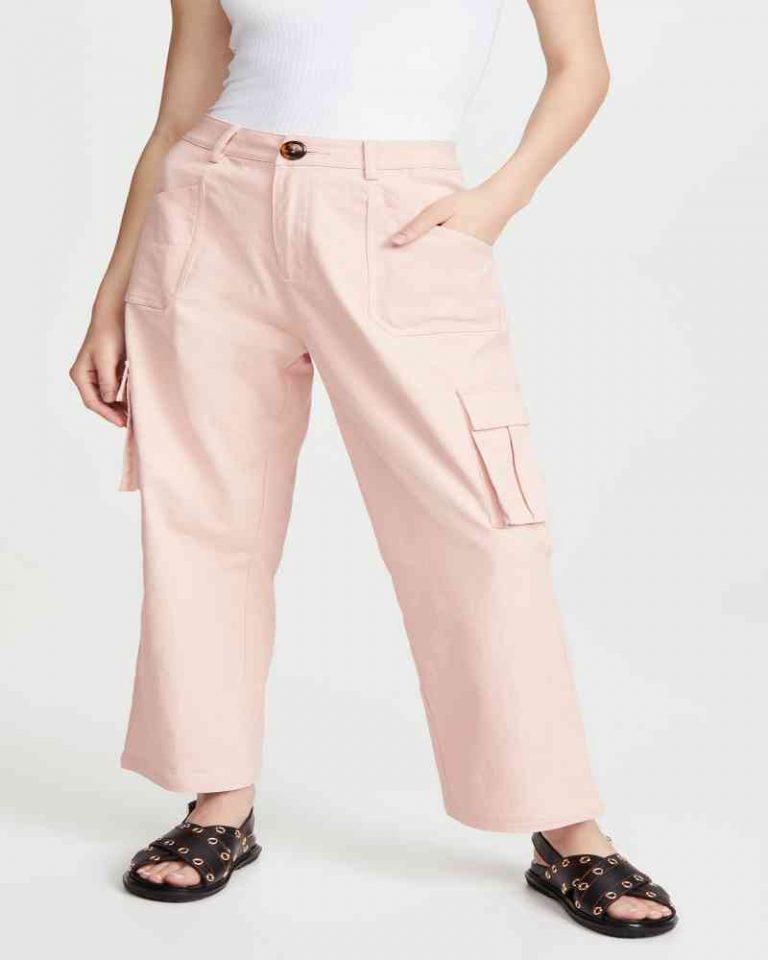 pink cargo pants for women