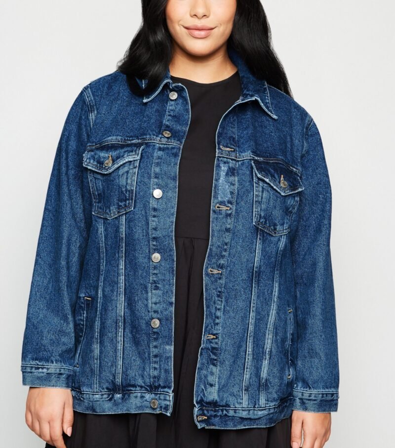 Women's Blue Oversized Denim Jacket