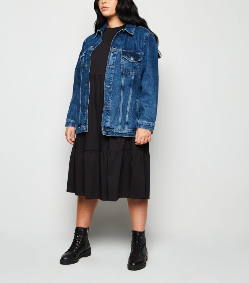 Women's Blue Oversized Denim Jacket - Image 5