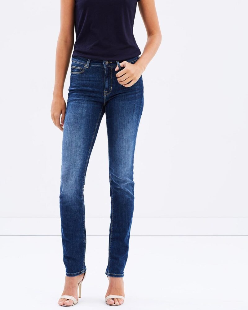 Women's High Rise Straight Jeans