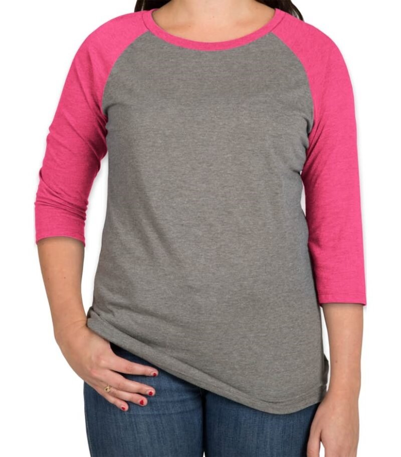 Women's Tri‑Blend Baseball Raglan T shirts - Image 7