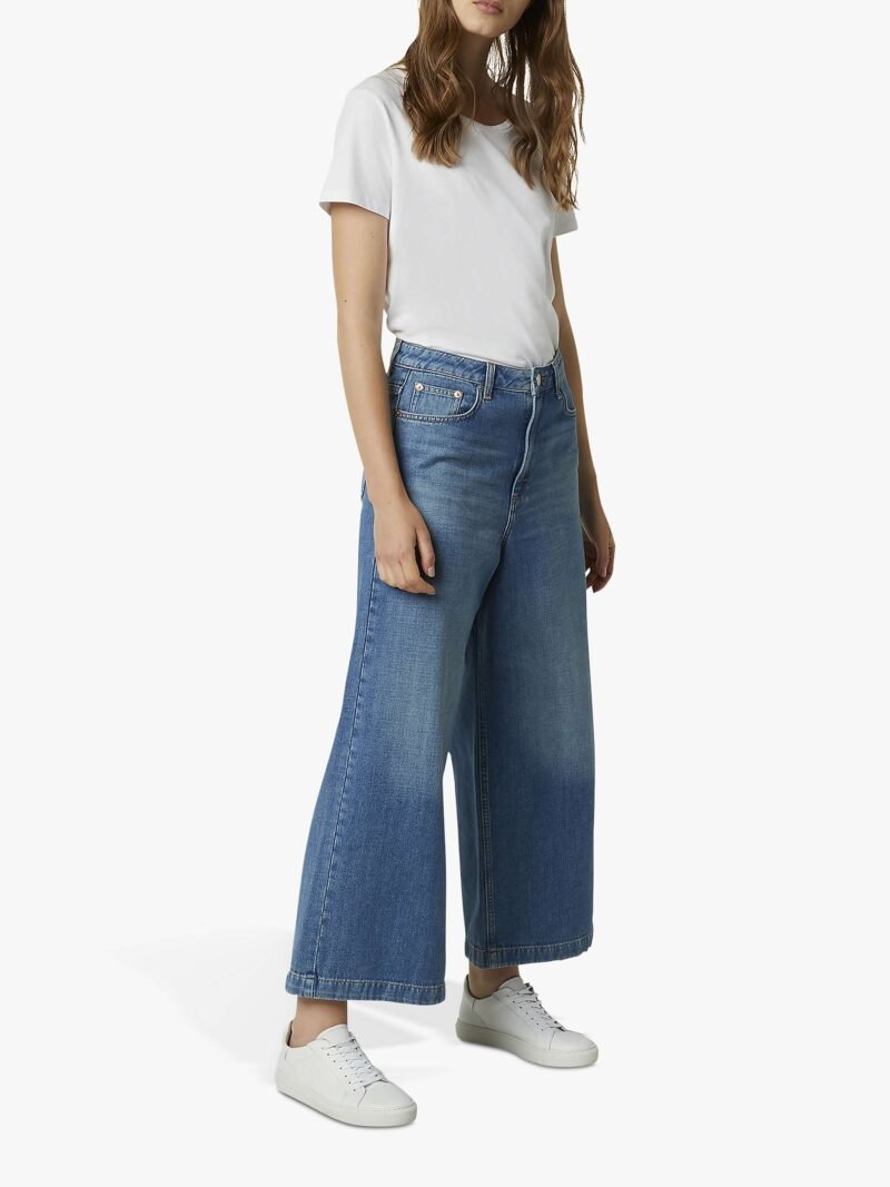 Women's Denim Culotte Jeans, Mid Vintage - Image 2