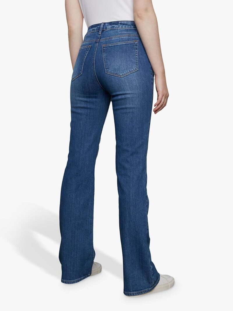 Women's High Rise Flared Jeans, Vintage Blue - Image 2